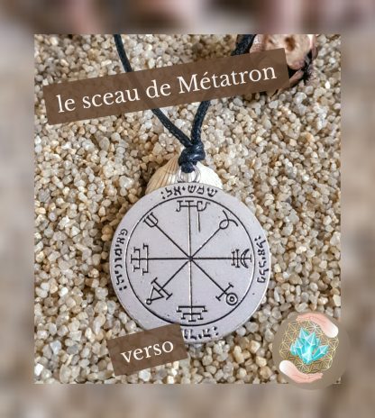 pendentif argenté sceau de l' Archange Métatron, Bijoux, pierre et bien-être (3)