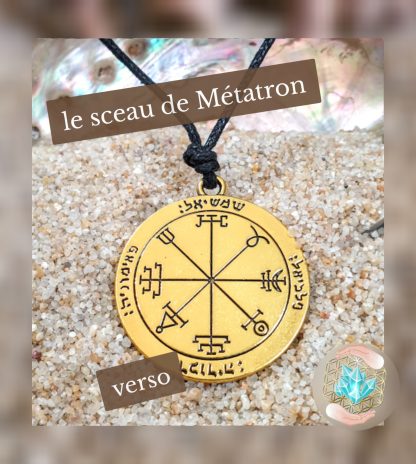 pendentif doré sceau de l' Archange Métatron, Bijoux, pierre et bien-être (2)